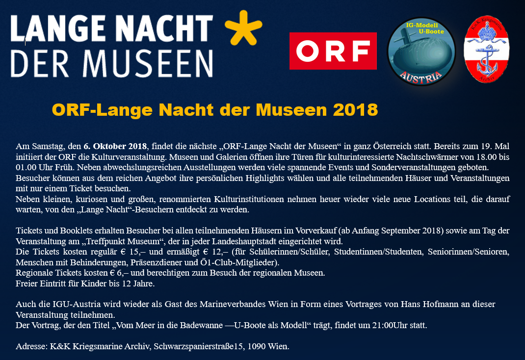 Lange Nacht der Museen 2018